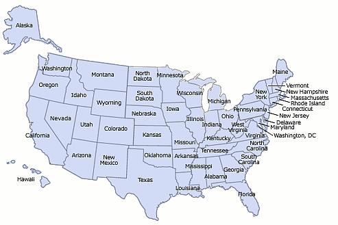USA map of gourd societies